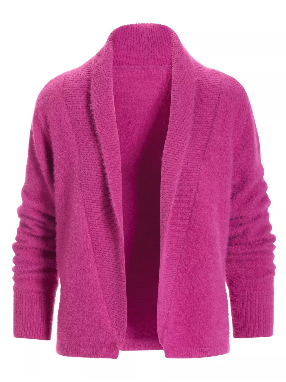 Boston Proper Fuschia Plush Short Cardigan